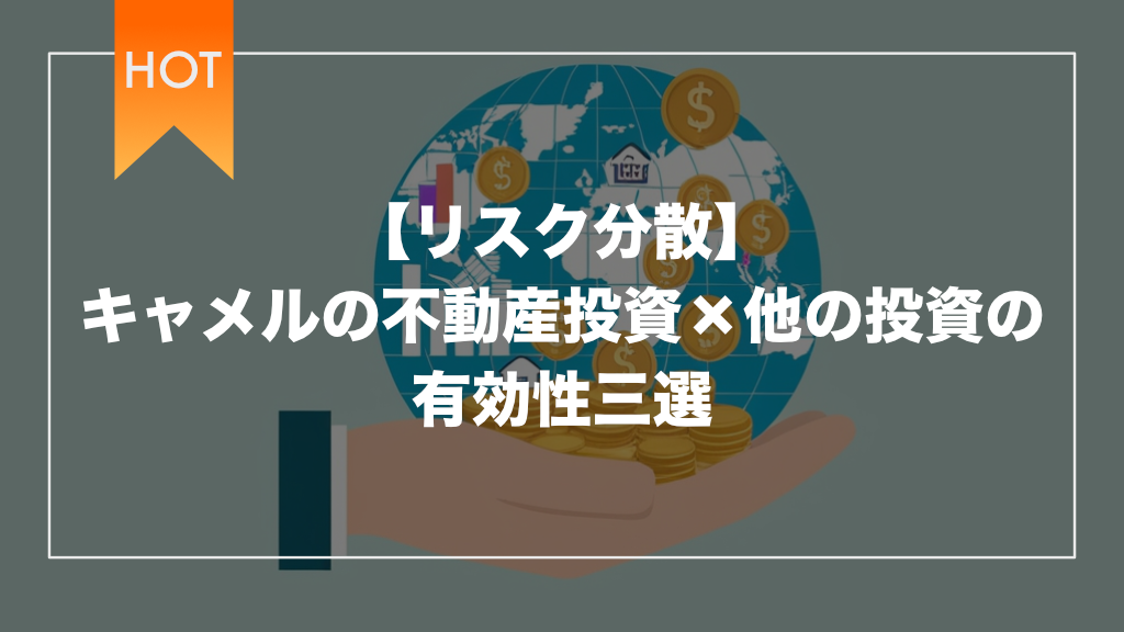 【リスク分散】キャメルの不動産投資×他の投資の有効性三選